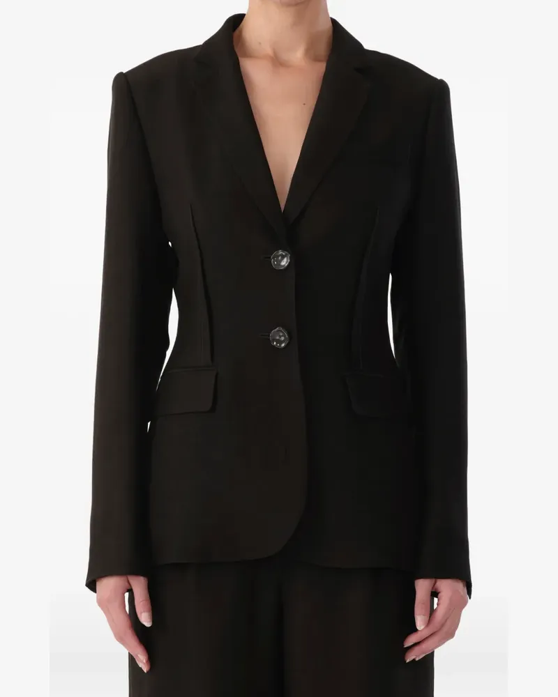 Jason Wu twill single-breasted blazer - Schwarz Schwarz