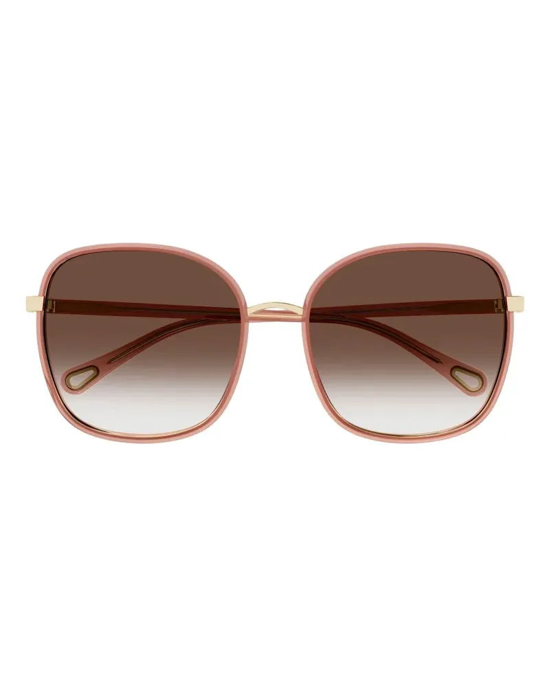 Chloé CH0031S Sonnenbrille mit rundem Gestell - Rosa Rosa