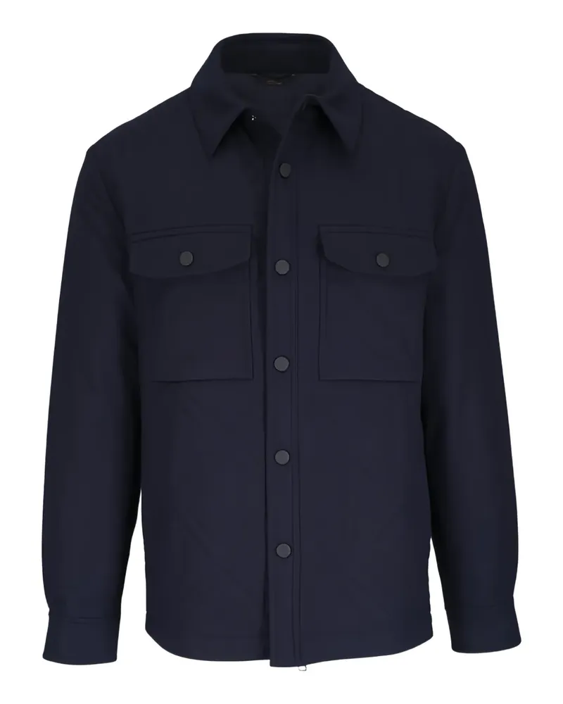 Brioni Gesteppte Hemdjacke - Blau Blau