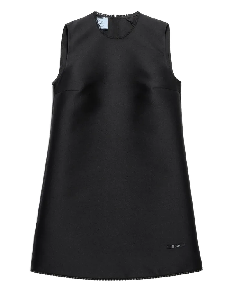 Prada Scuba-Minikleid mit Spitzenkragen - Schwarz Schwarz