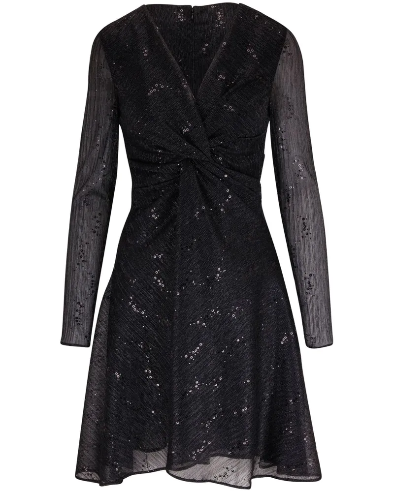 Talbot Runhof Kleid mit Pailletten - Schwarz Schwarz