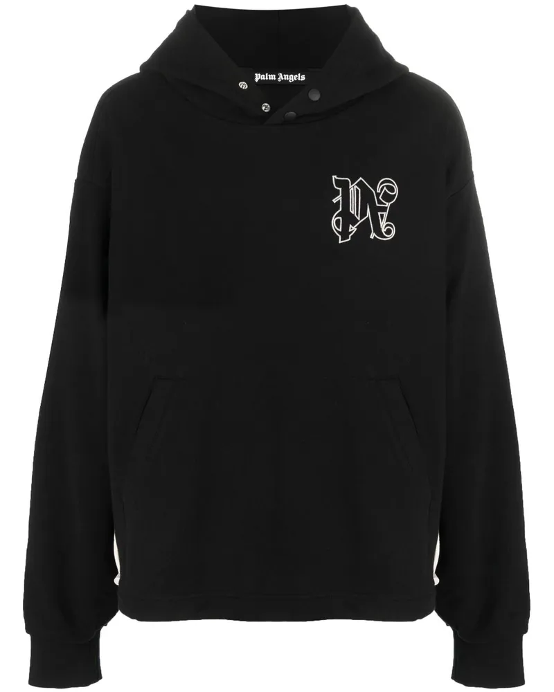 Palm Angels Hoodie mit Logo-Print - Schwarz Schwarz