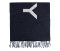 Schal mit Fransen - Blau