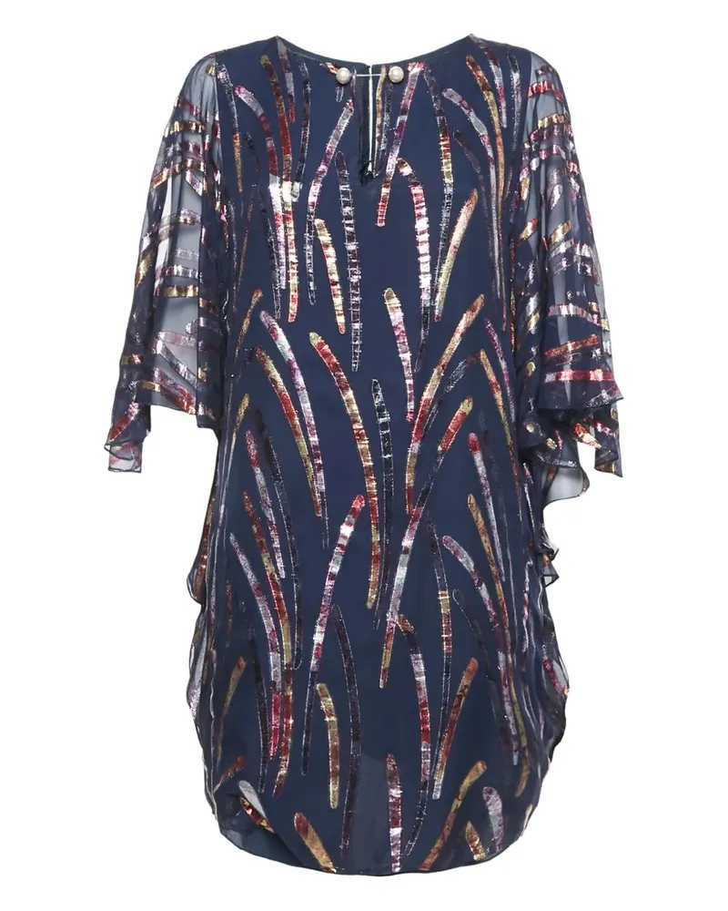 INGIE Paris Minikleid mit Glockenärmeln - Blau Blau