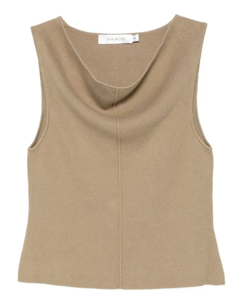 Aya Muse cowl-neck tank top - Nude Nude