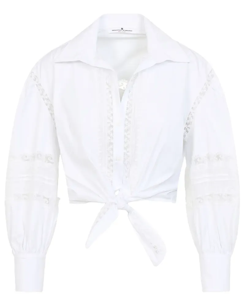 Ermanno Scervino Bluse mit Spitze - Weiß Weiß