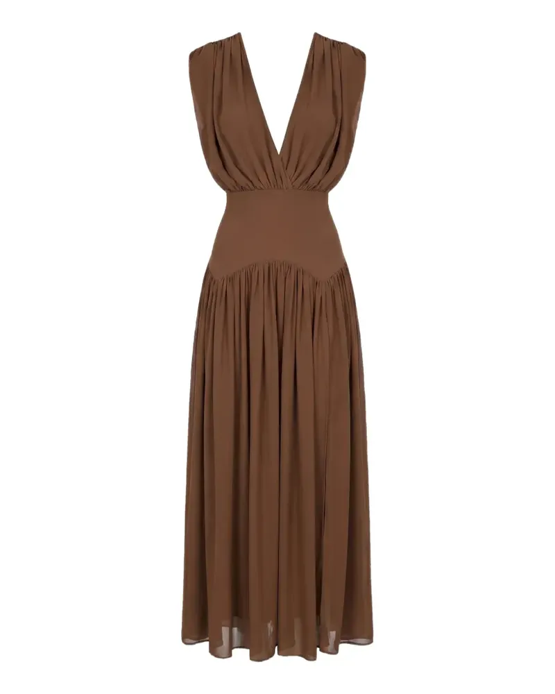 NICHOLAS Giana open-panel maxi dress - Braun Braun
