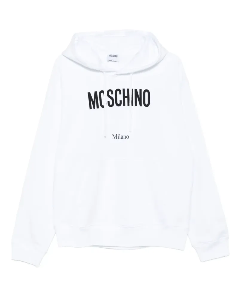 Moschino Hoodie mit Logo-Print - Weiß Weiß