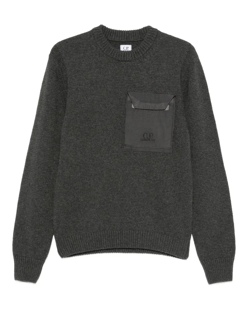 C.P. Company Rundhals-Pullover mit Brusttasche - Grau Grau