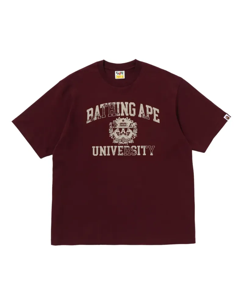 BAPE logo-print T-shirt - Rot Rot