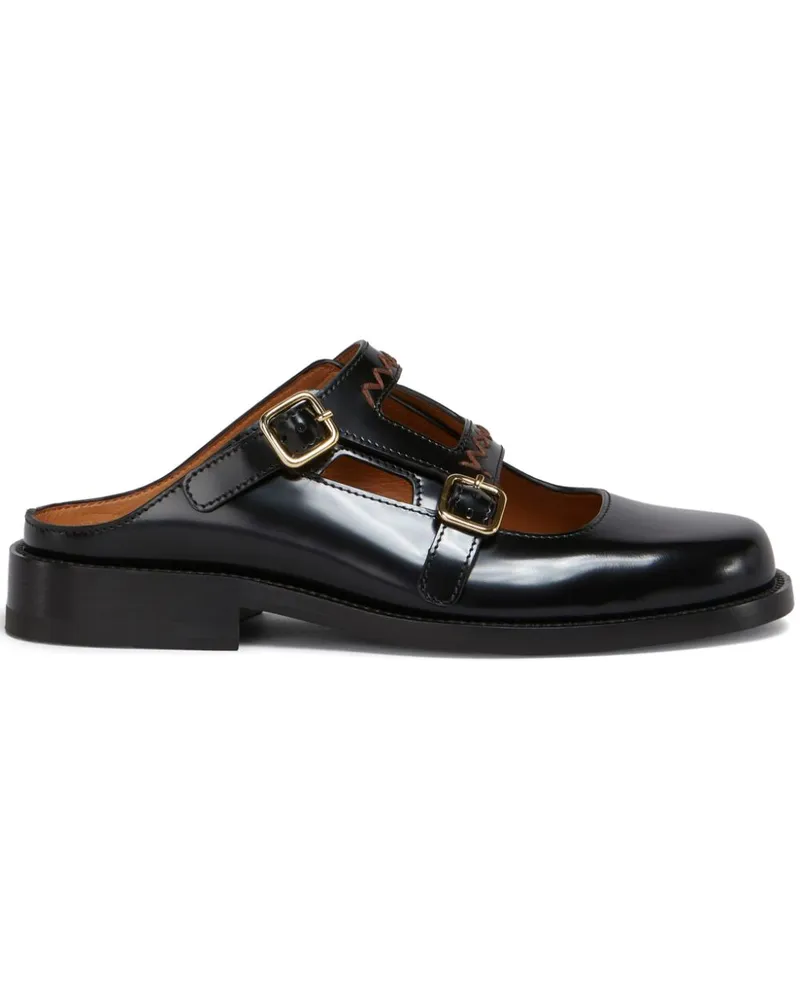 Marni Mules mit Schnallen - Schwarz Schwarz