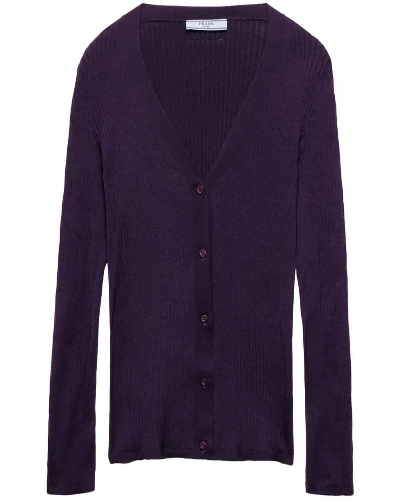 Prada Cardigan aus Baumwolle - Violett Violett
