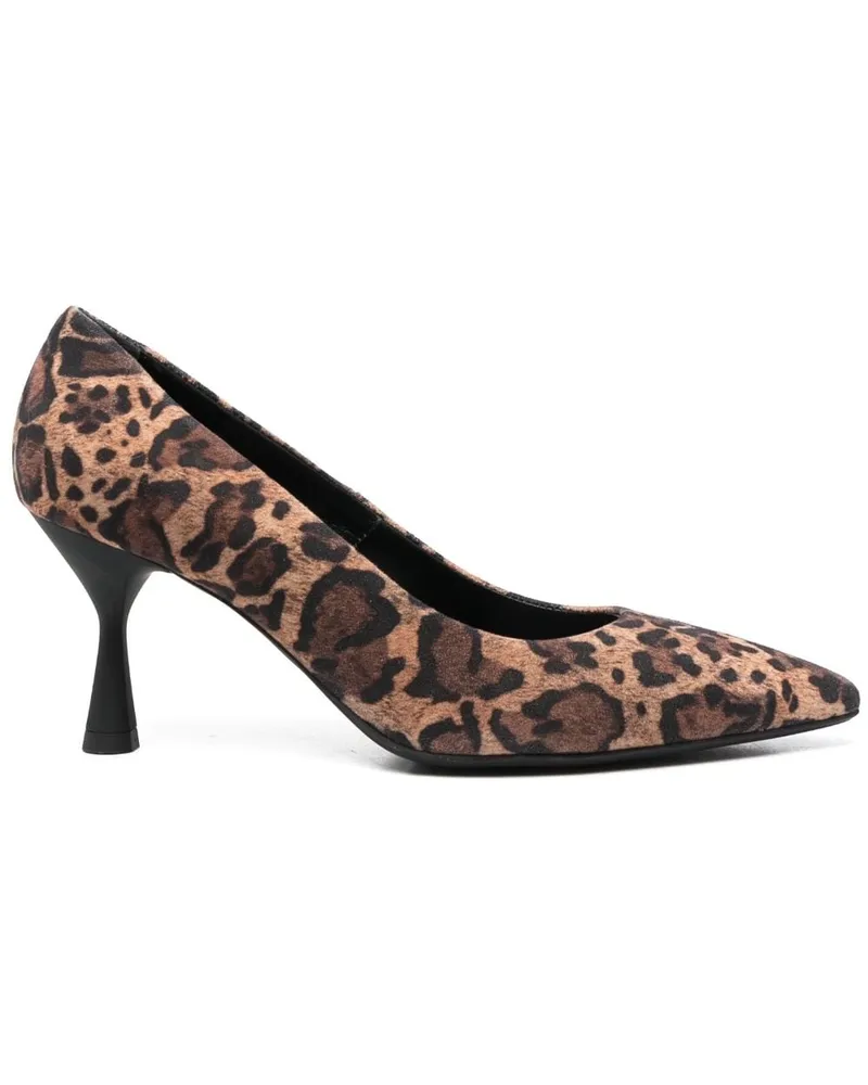 Attilio Giusti Leombruni Pumps mit Leoparden-Print 80mm Schwarz