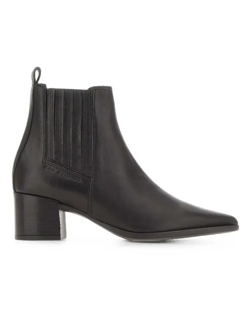 Copenhagen tapered-toe leather ankle boots - Schwarz Schwarz
