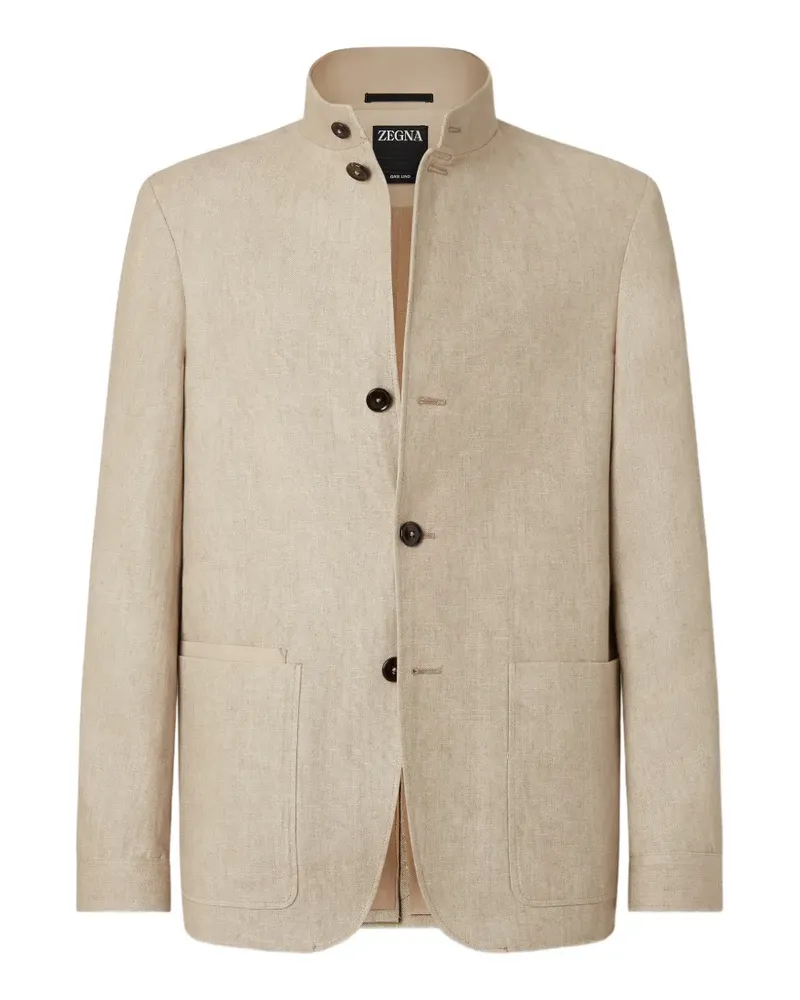Ermenegildo Zegna Oasi Count II linen jacket - Nude Nude