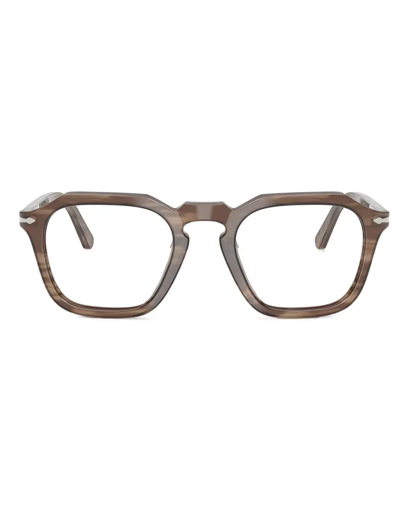 Persol Brille mit eckigem Gestell - Braun Braun