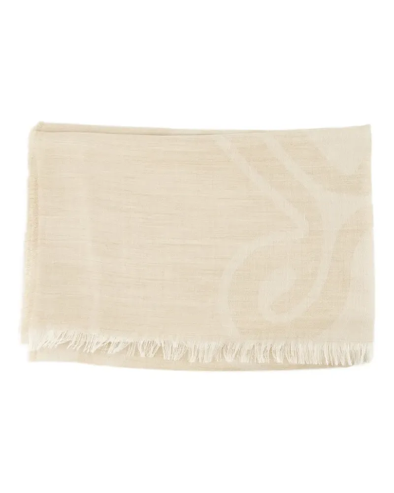 Max Mara logo cashmere scarf - Nude Nude