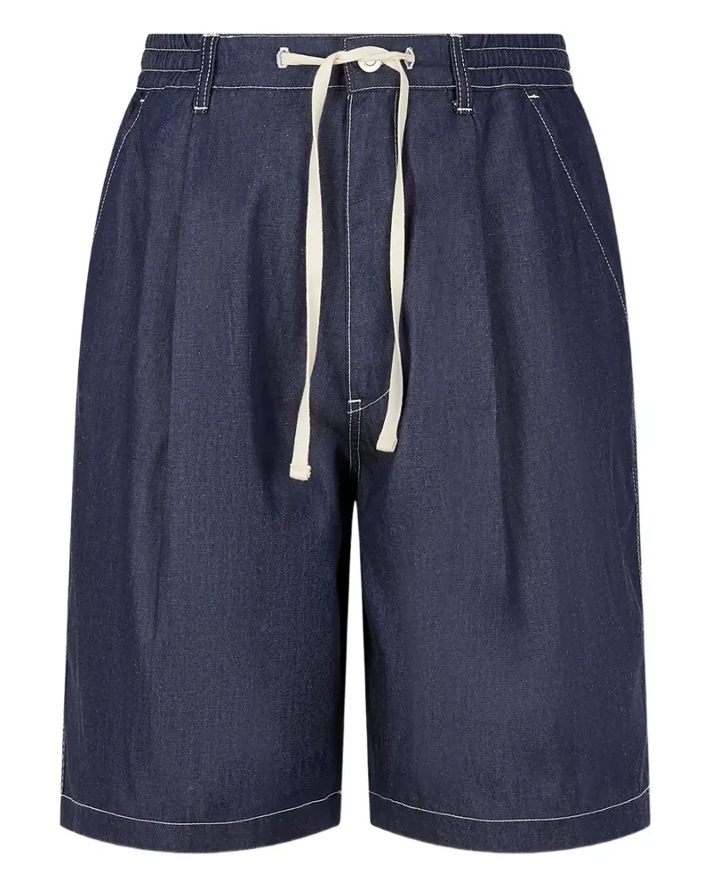 STUDIO TOMBOY Jeans-Shorts mit Falten - Blau Blau