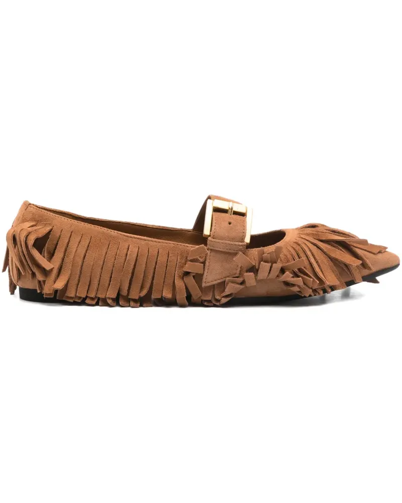 N° 21 fringed buckle-fastening ballet flats - Braun Braun
