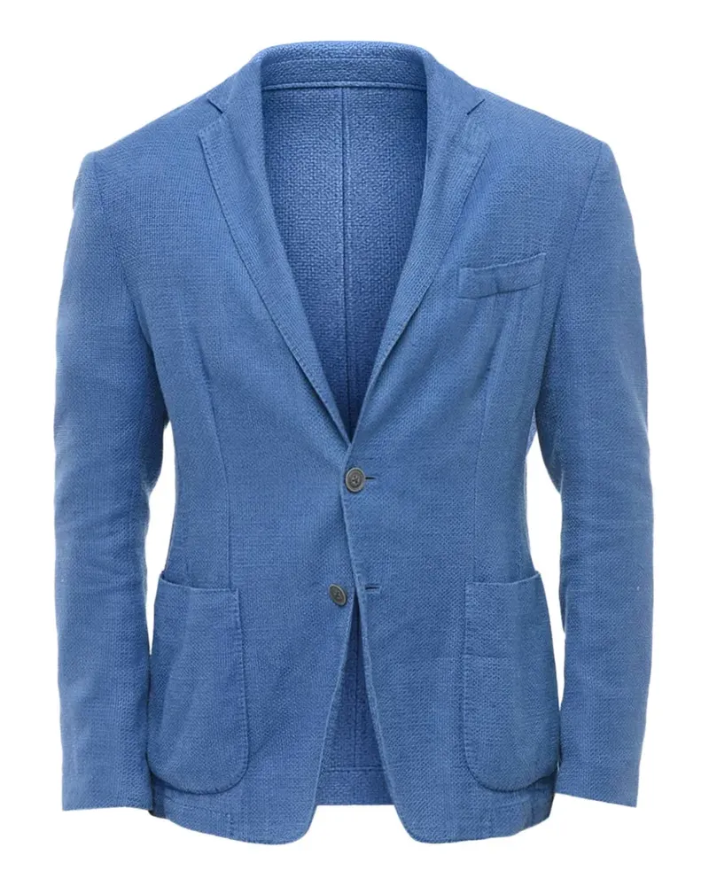 Corneliani notched-lapel single-breasted blazer - Blau Blau