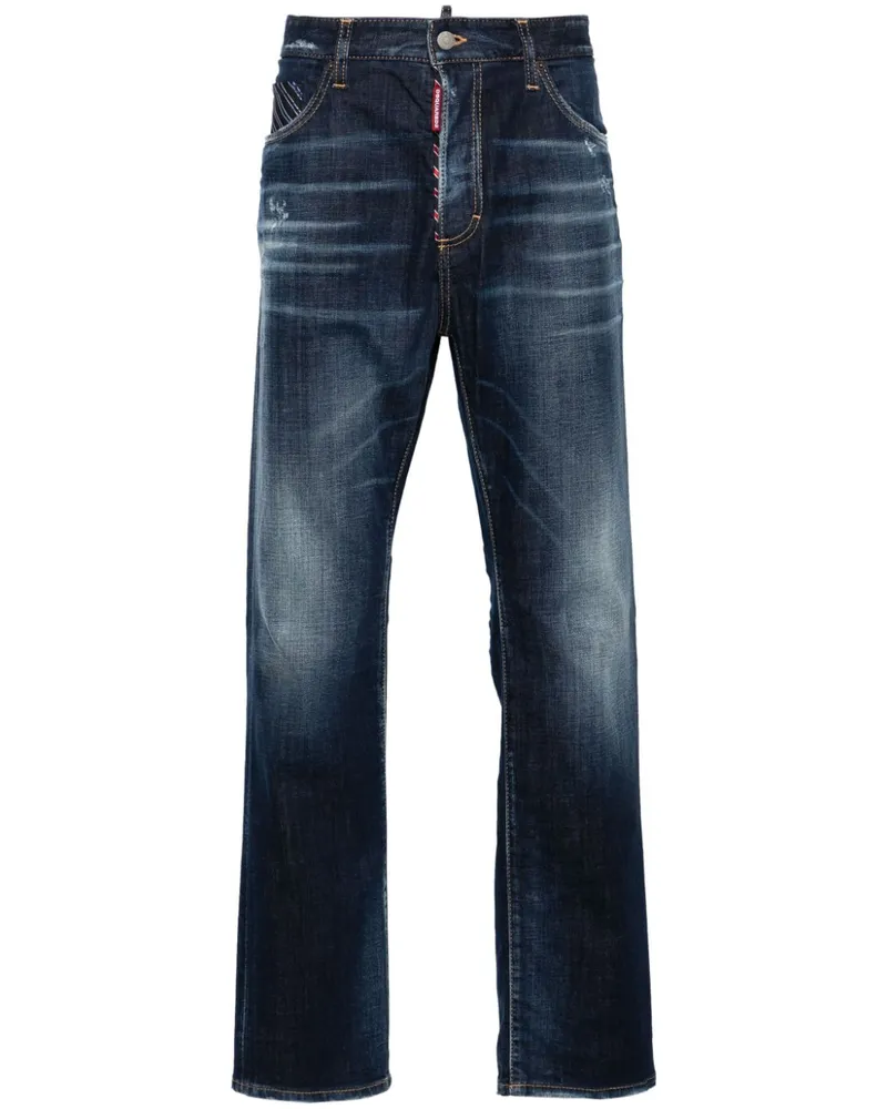 Dsquared2 Halbhohe Jeans im Distressed-Look - Blau Blau
