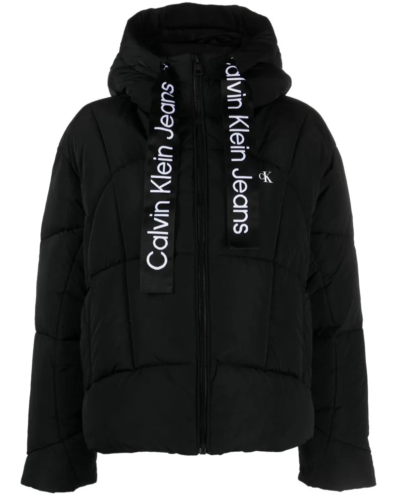 Calvin Klein Jacke mit Logo-Stickerei Schwarz