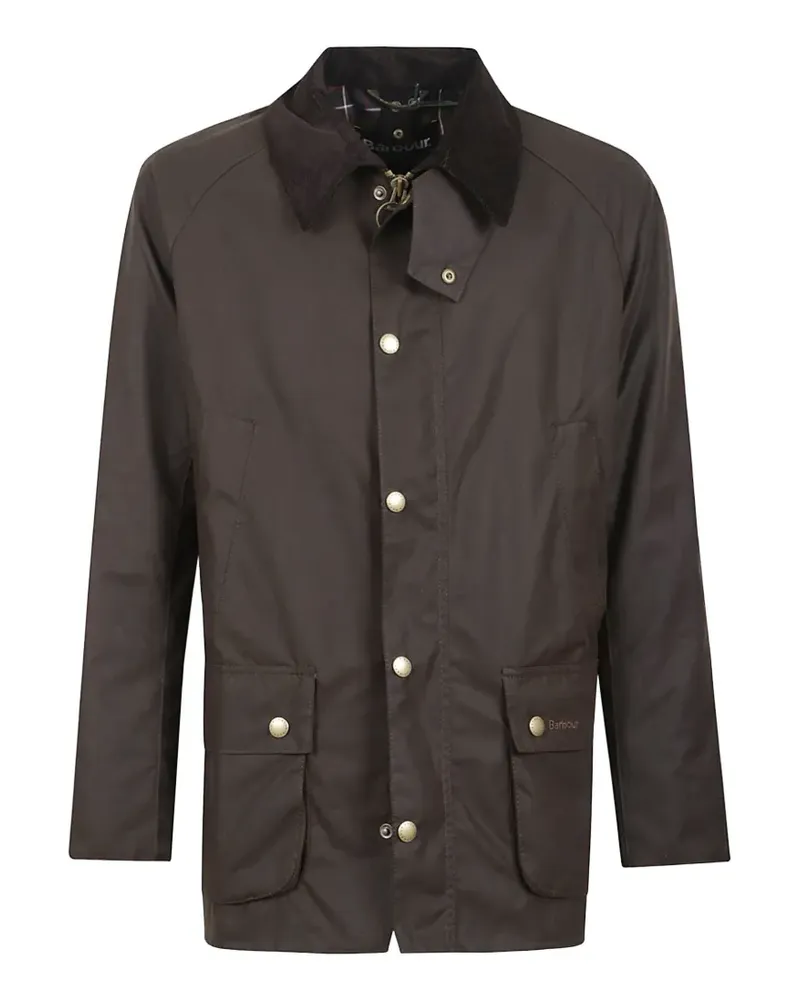 Barbour waxed-cotton corduroy-collar jacket - Grün Grün