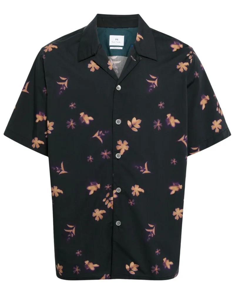 Paul Smith Bio-Baumwoll-Hemd mit Blumen-Print Grau