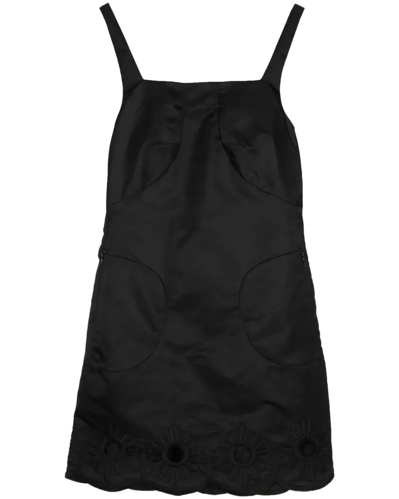 tibi Daisy Minikleid mit Lochstickerei - Schwarz Schwarz