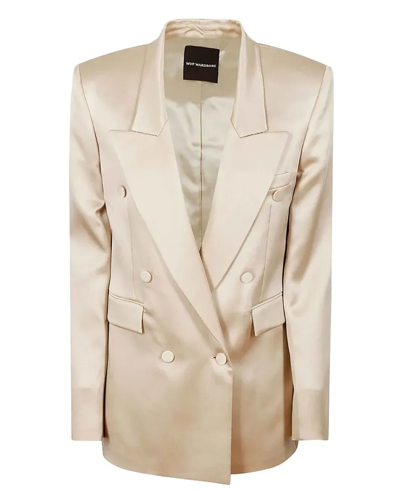 MVP Wardrobe Doppelreihiger Blazer - Nude Nude