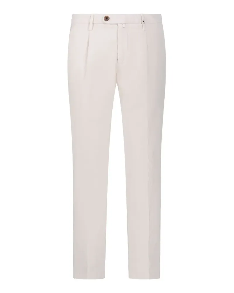 MYTHS Straight-Leg-Hose mit Falten - Nude Nude