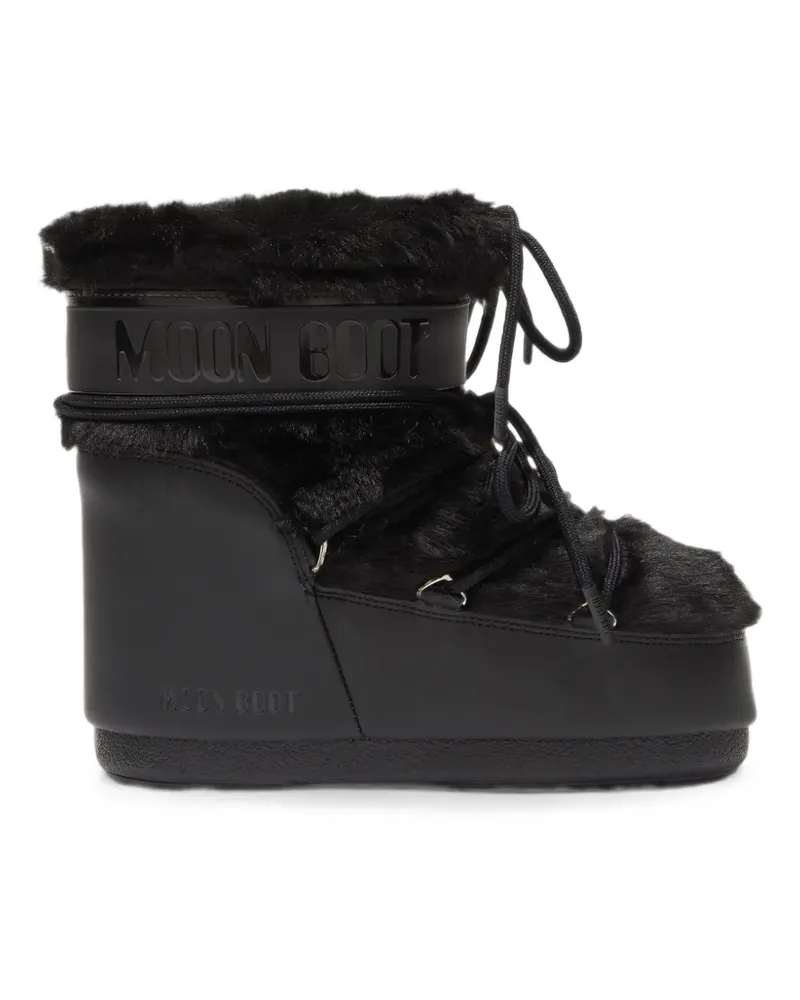 Moon Boot Icon Low Stiefel aus Faux Fur - Schwarz Schwarz