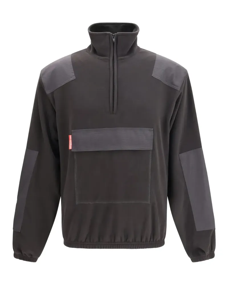 GR10K Replicated 55000 half-zip panelled sweater - Grau Grau