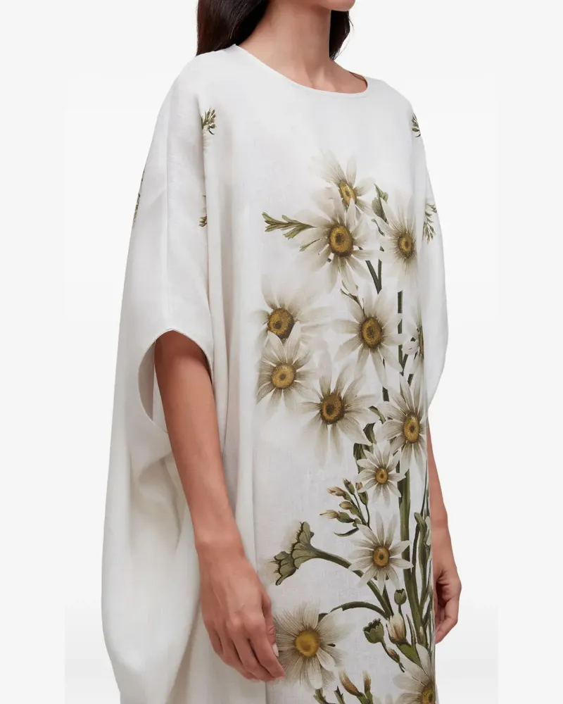 Osklen Daisy Light Midikleid - Weiß Weiß