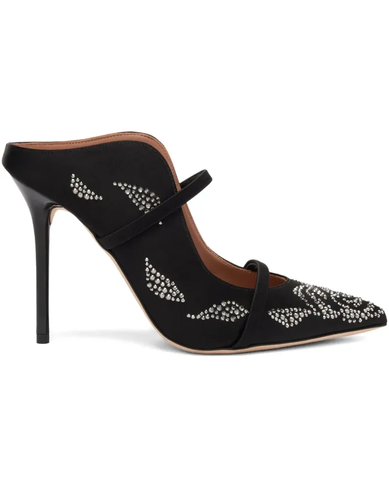 Malone Souliers Maureen Mules mit verziertem Absatz 100mm - Schwarz Schwarz
