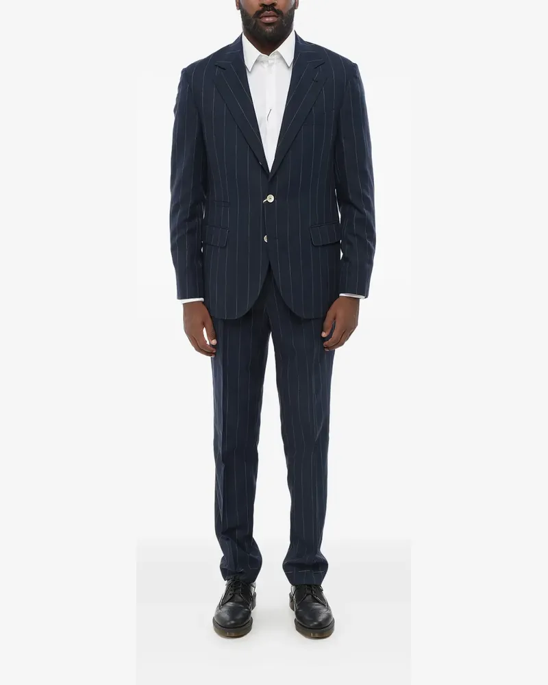 Brunello Cucinelli Anzug mit Nadelstreifen - Blau Blau