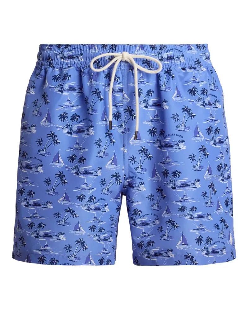 Ralph Lauren Traveler Badeshorts mit Print - Blau Blau