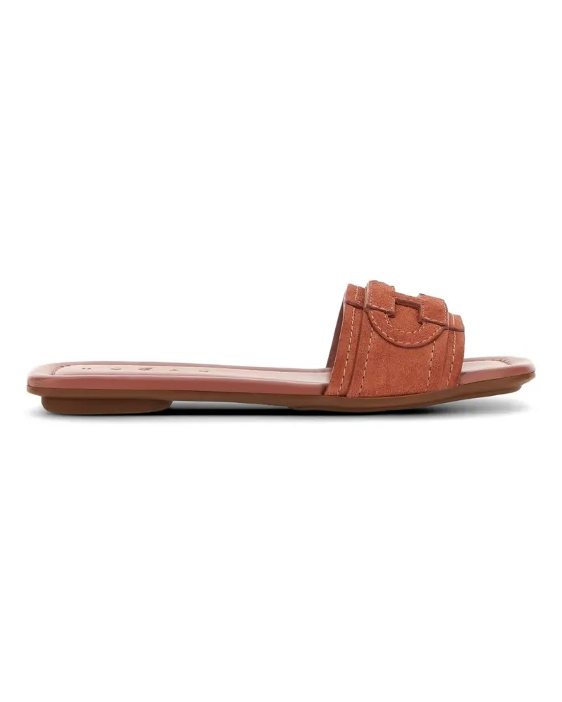 Hogan H685 suede flat sandals - Orange Orange