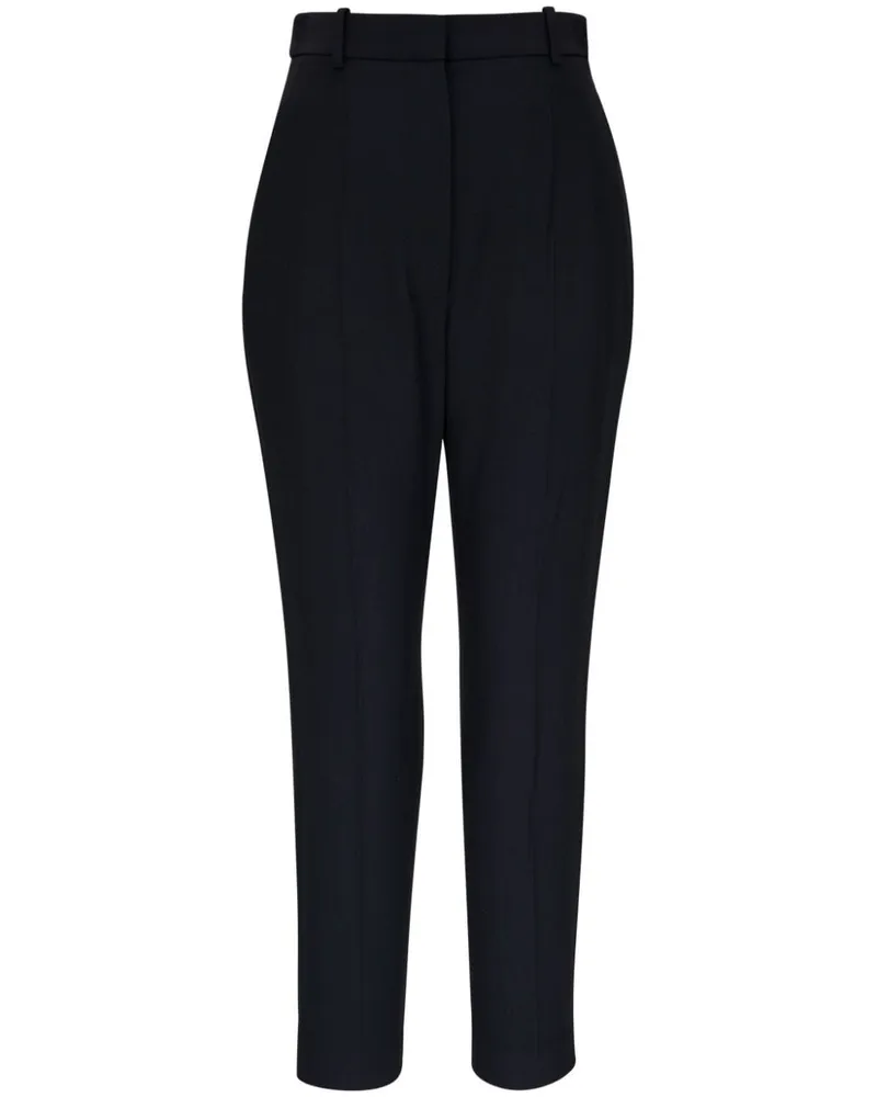 Alexander McQueen Hoch sitzende Hose - Schwarz Schwarz