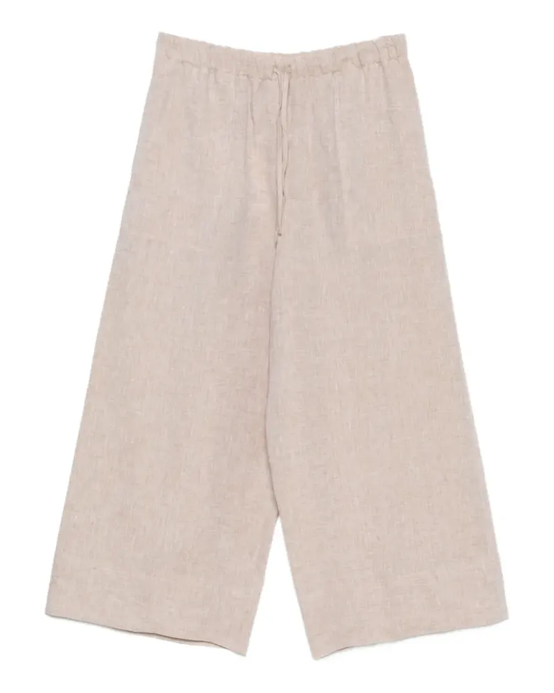Totême Summer drawstring palazzo pants - Nude Nude