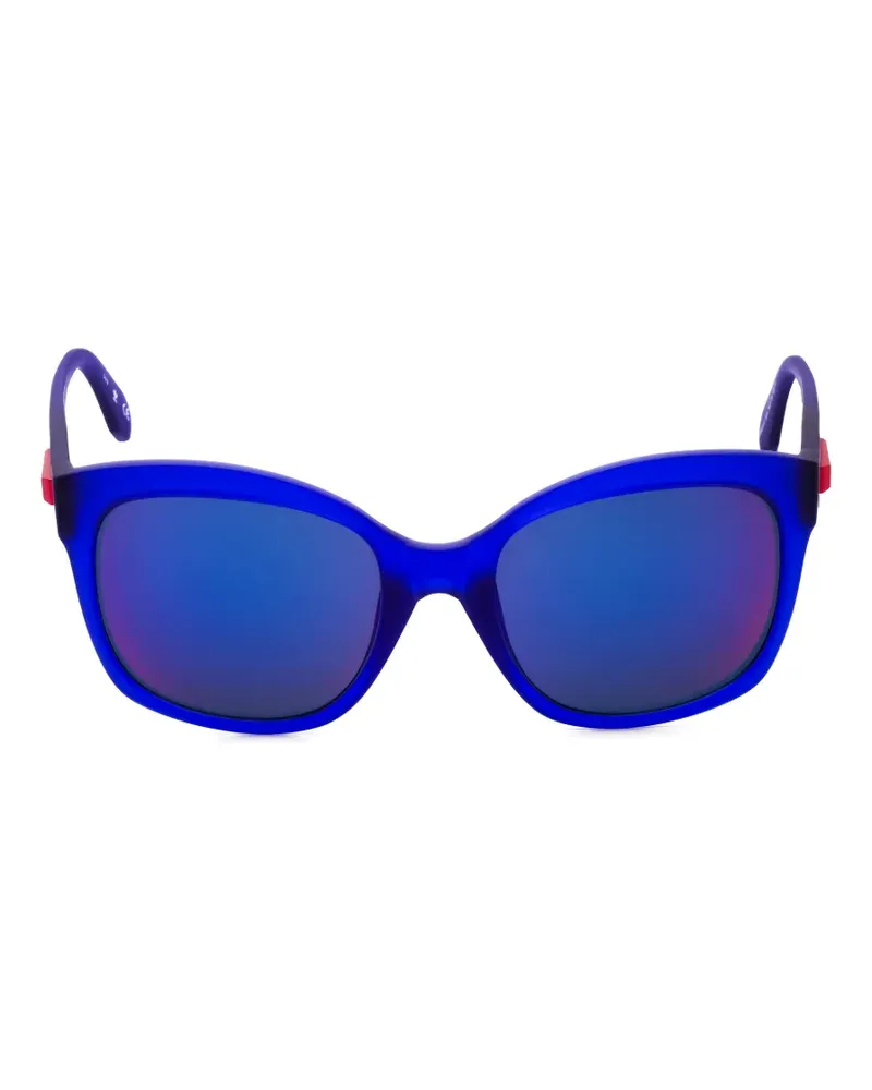 adidas OR0012 round-frame sunglasses - Blau Blau