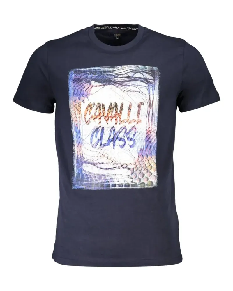 Roberto Cavalli graphic-print T-shirt - Blau Blau