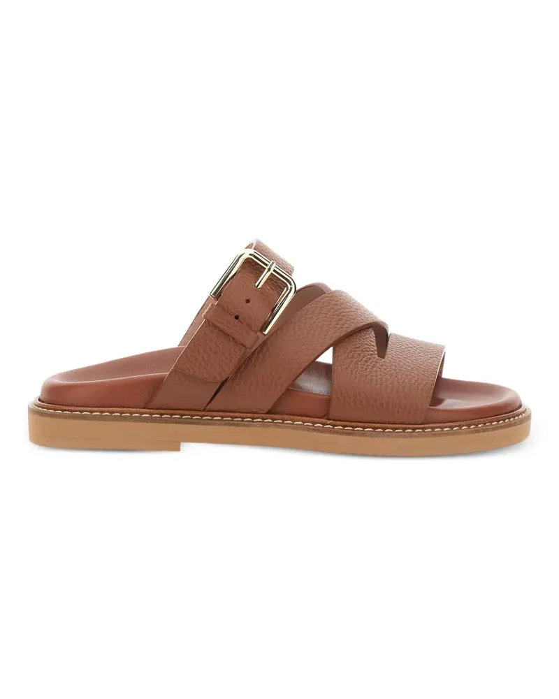 Pollini buckle-strap flat sandals - Braun Braun
