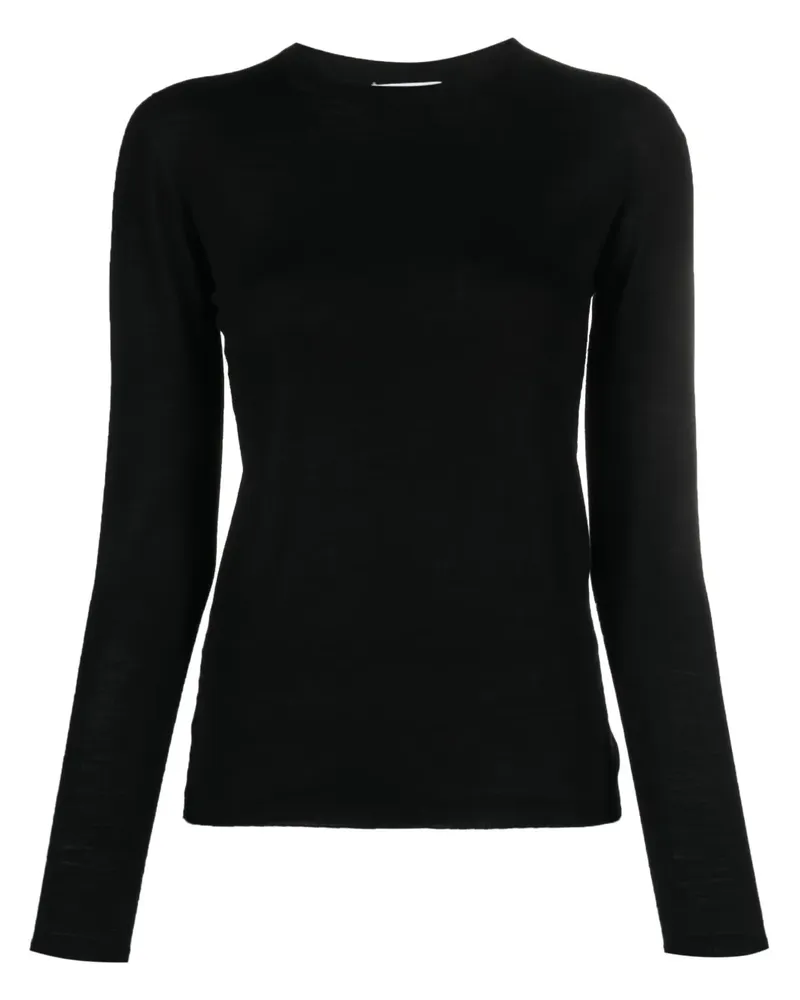 Max Mara Pullover mit rundem Ausschnitt - Schwarz Schwarz