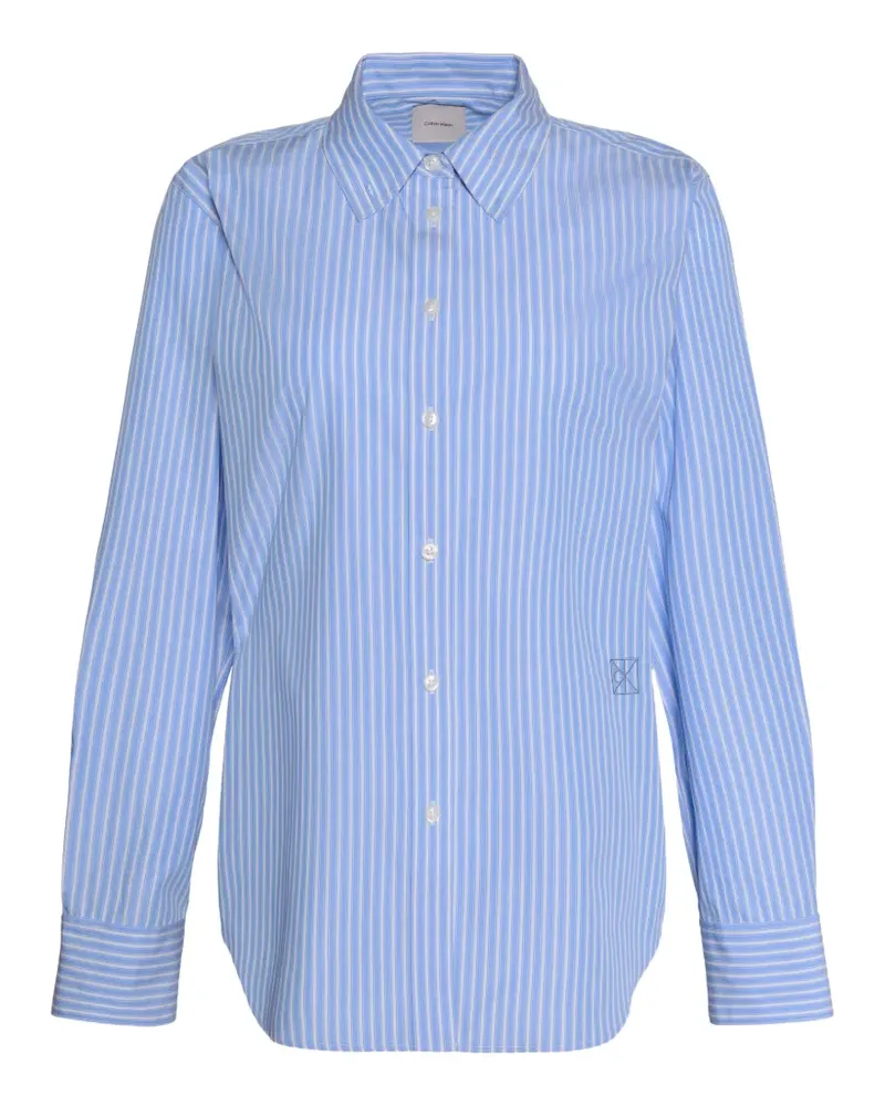 Calvin Klein vertical-stripe shirt - Blau Blau