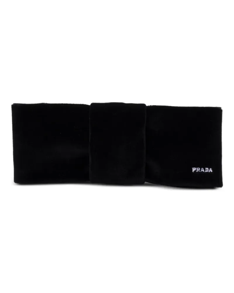 Prada velvet hair clip - Schwarz Schwarz