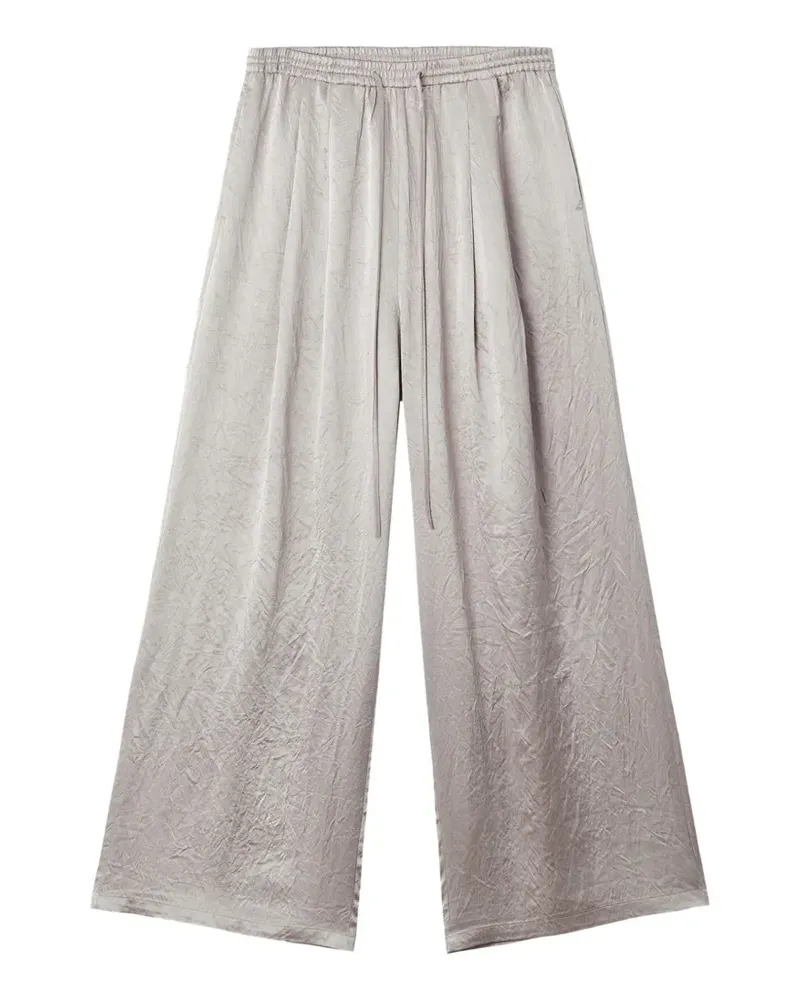 b+ab crinkled-finish drawstring wide-leg trousers - Violett Violett