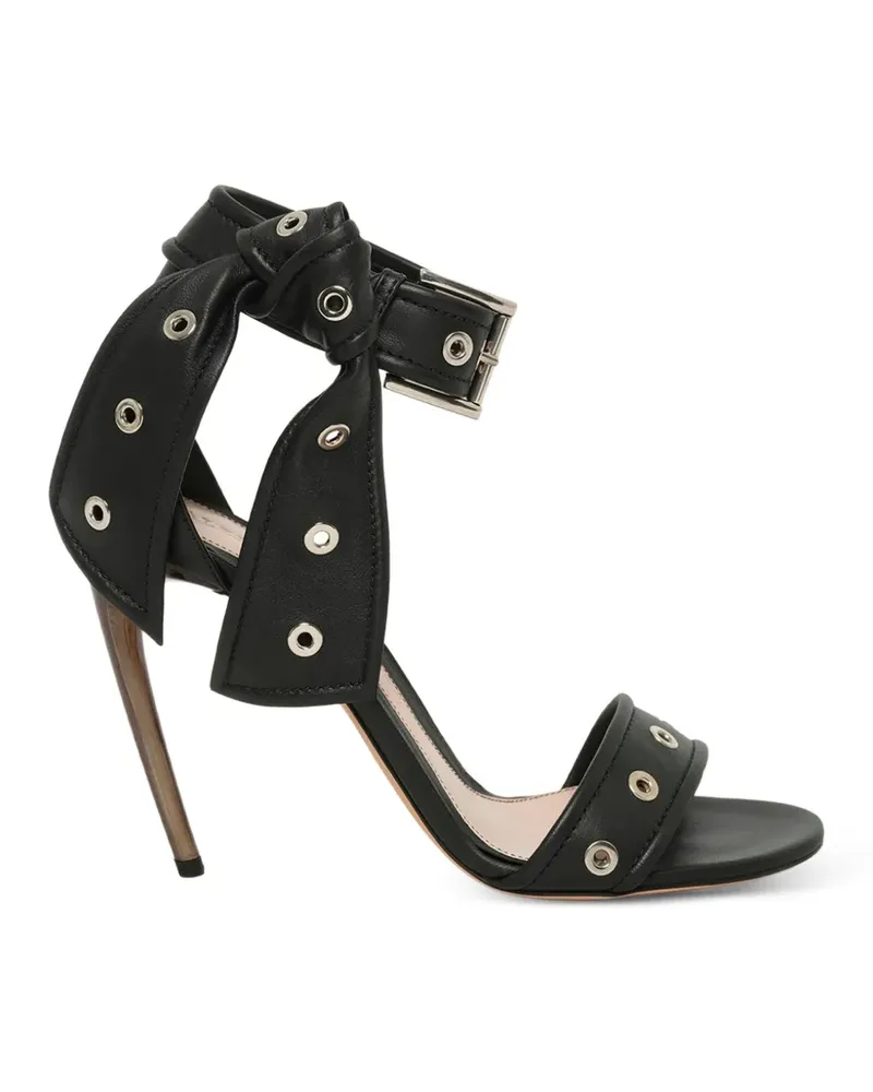Alexander McQueen Sandalen mit Horn-Absatz - Schwarz Schwarz
