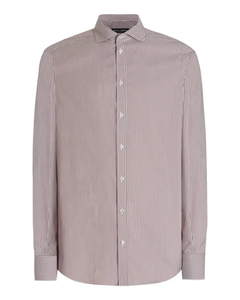 Dolce & Gabbana Gestreiftes Martini Hemd - Braun Braun