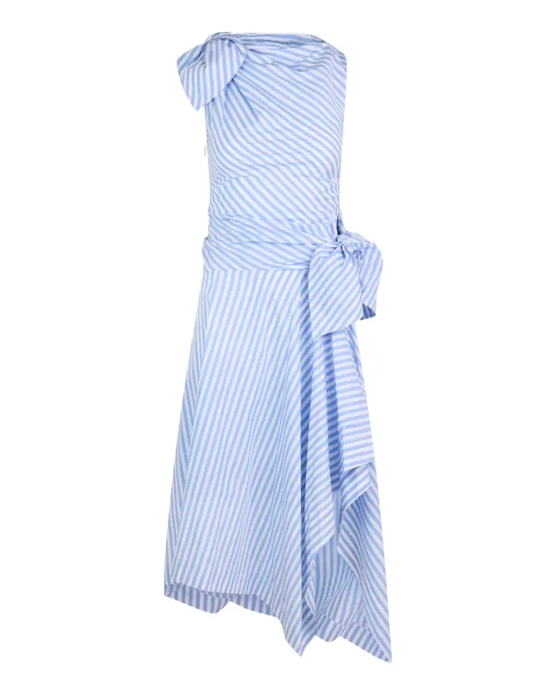 Monse Drapiertes Hemdkleid mit Schleife - Blau Blau